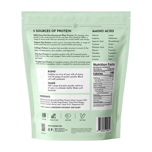 MintChocolate ProteinPowderBag Back