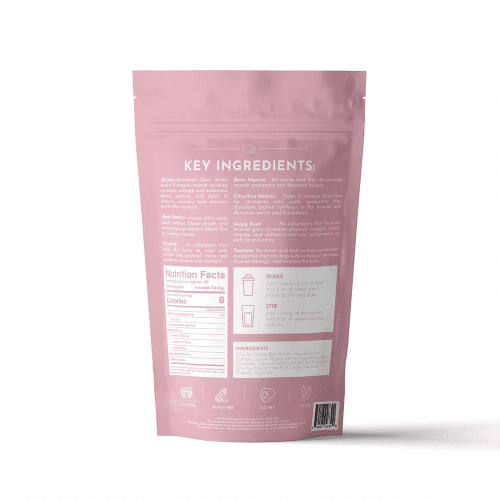 Raspberry Lemonade Preworkout Back of Bag