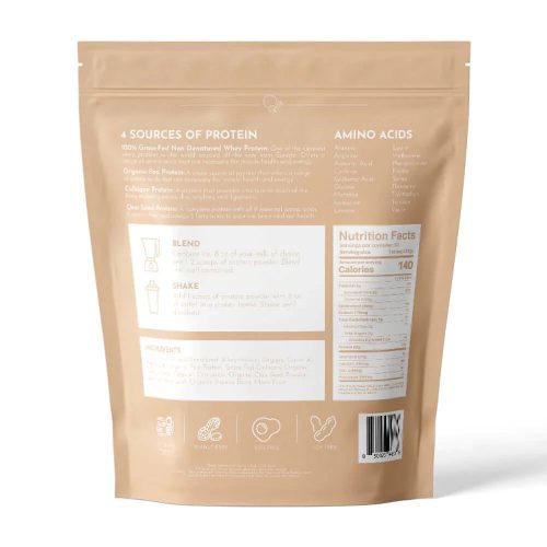 Snickerdoodle Protein Powder Back of Bag