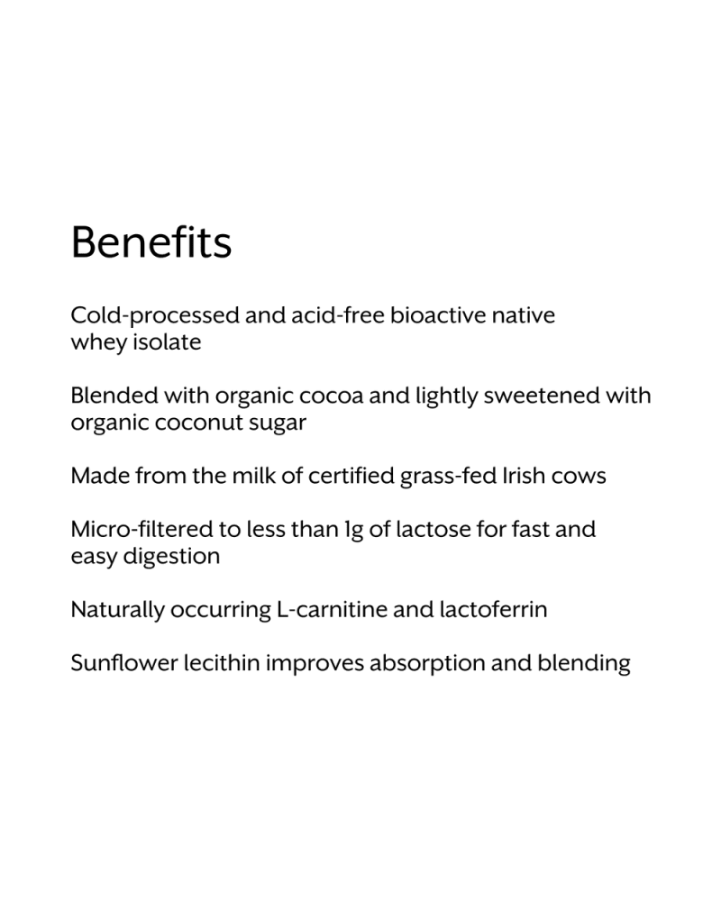 promix 5lb grass fed native undenatured irish chocolate whey isolate protein powder swatch ben